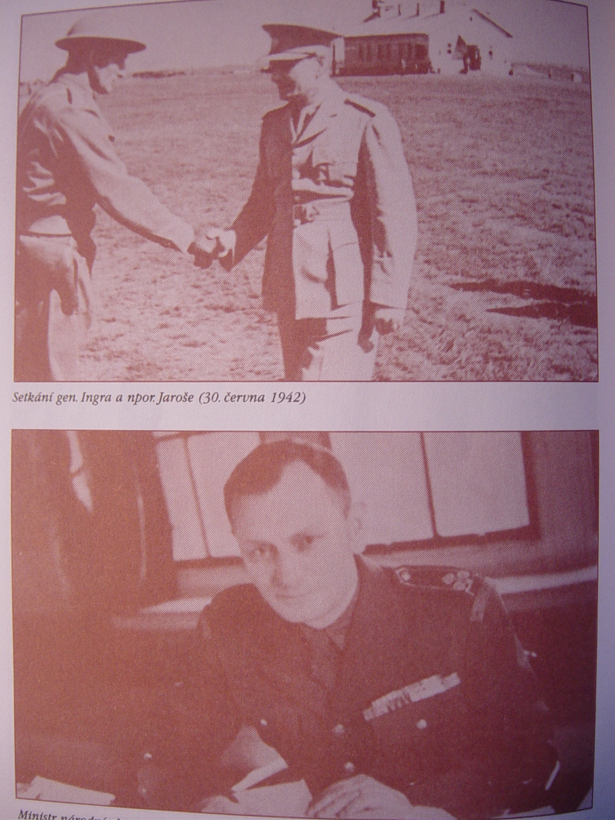 Setkání npor.Jaroš 30.června 1942 ,gen.Londýn